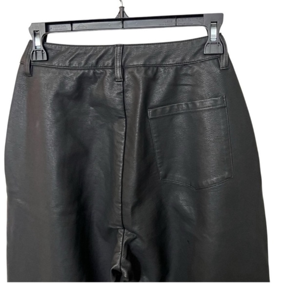 Honor The Gift Pants Size Small Faux Leather Zipper Wide Leg - Picture 6 of 11